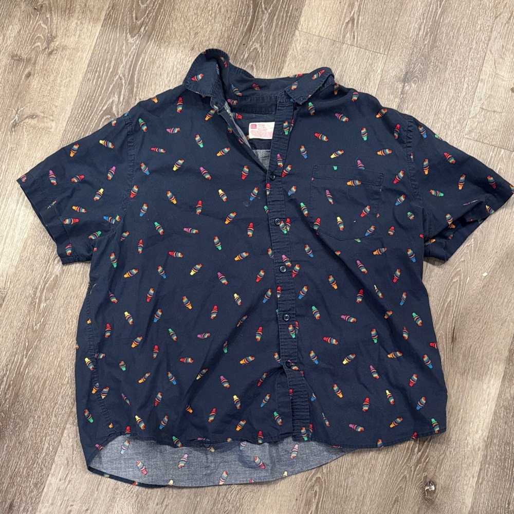 Colorful Patterned Short Sleeve Shirt